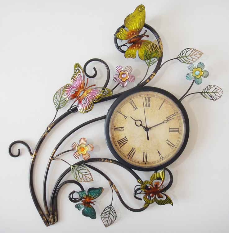 Butterfly Clock Wall Art